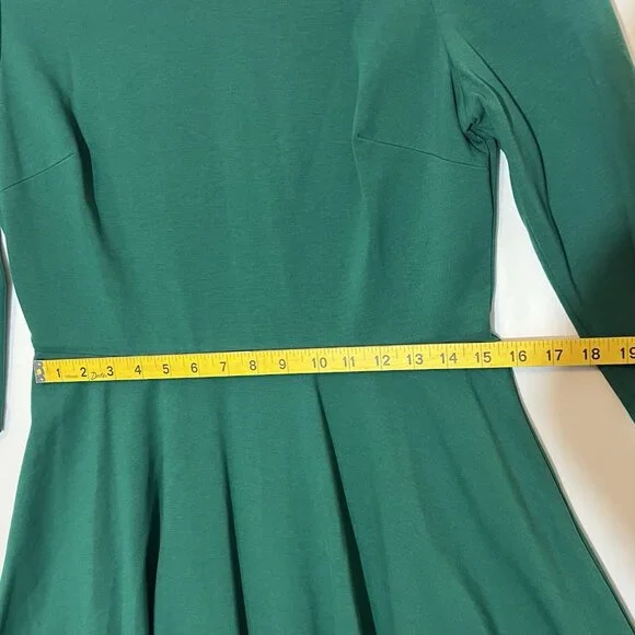 Boden Women’s Ponte Dress Size 10 R Green Lined 3/4 Sleeves Stretch Christmas - Picture 6 of 12